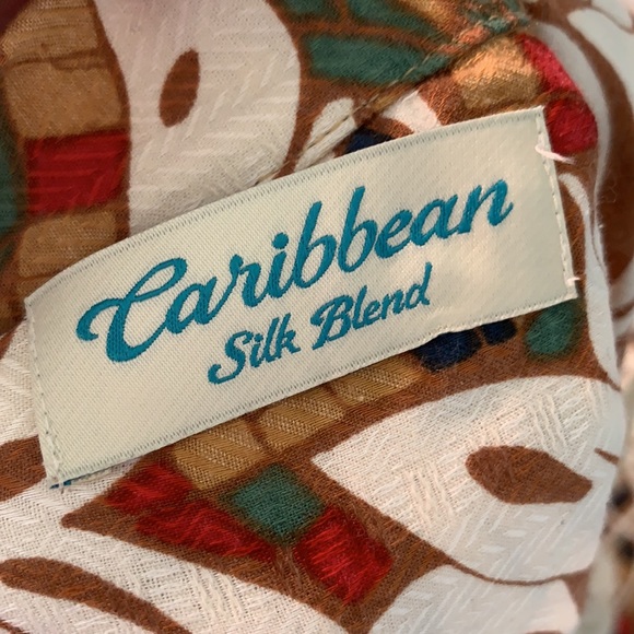 CARIBBEAN NWT MEN’S MULTICOLOR TROPICAL SHIRT XL - Picture 5 of 7